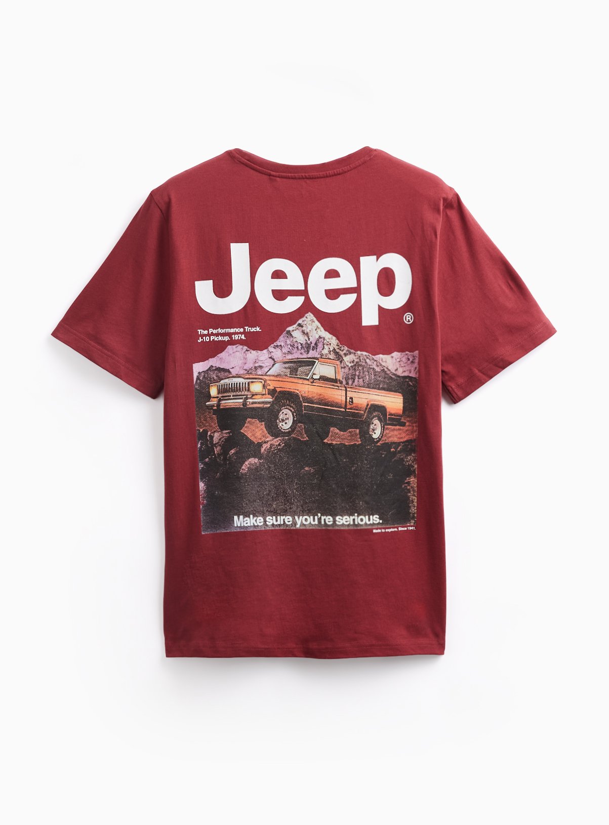 Dark Red Jeep Graphic T-Shirt S - Image 2 thumbnail